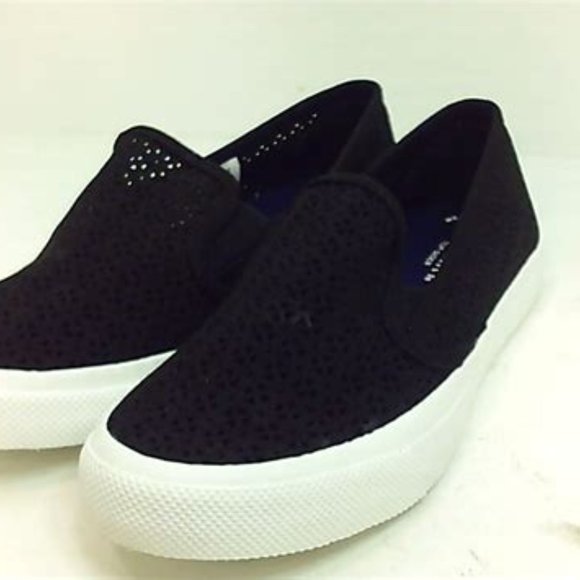 Sperry Memory Foam Seaside Nautical Perfforated Upper Black Loafer - Picture 2 of 4